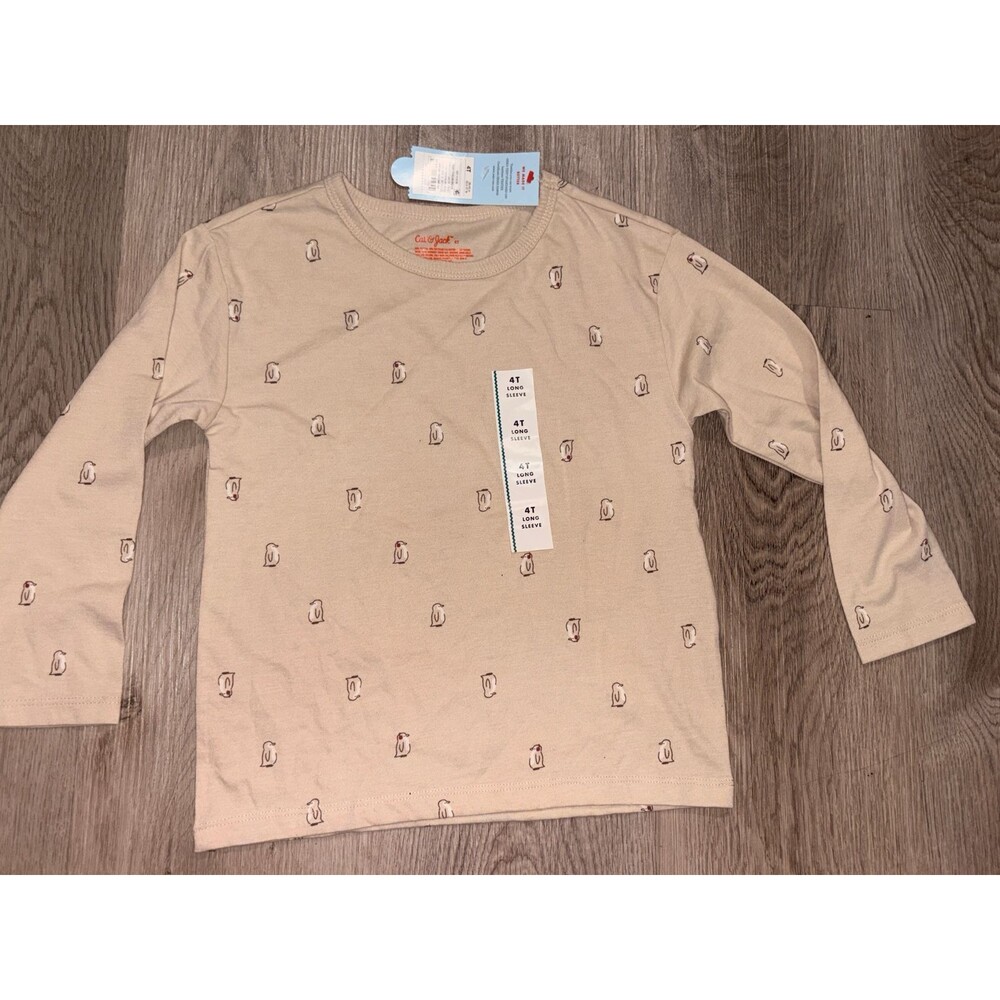 Kids Boy Girl NWT Cat & Jack Penguin Long Sleeve T-shirt 4T